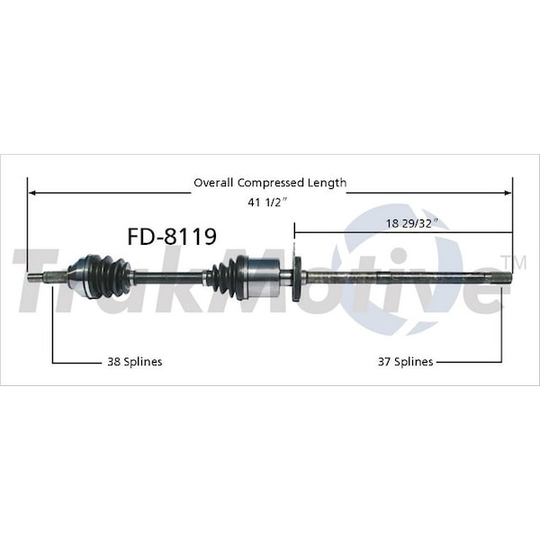 Surtrack Axle Cv Axle Shaft, Fd-8119 FD-8119 - main